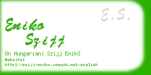 eniko szijj business card
